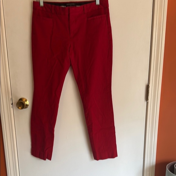 Banana Republic Red Ankle Cropped Pants - Picture 1 of 5